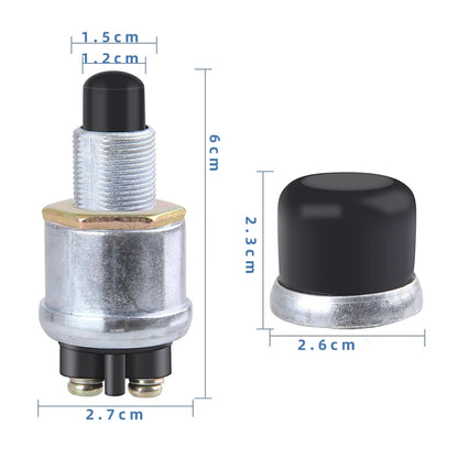 Car Engine One Key Start Ignition Switch 12V Waterproof Horn Switch, 12V