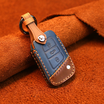 For Volkswagen Car Cowhide Leather Key Protective Cover Key Case, B Version, For Volkswagen, B Version