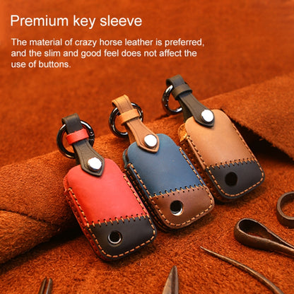 For Volkswagen Car Cowhide Leather Key Protective Cover Key Case, B Version, For Volkswagen, B Version