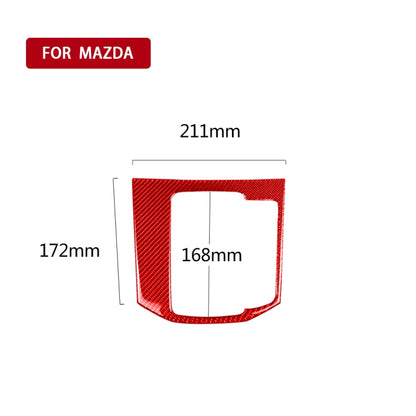 Car Carbon Fiber Gear Panel Decorative Sticker for Mazda CX-5 2017-2018, Right Drive, Gear Panel, Right Drive