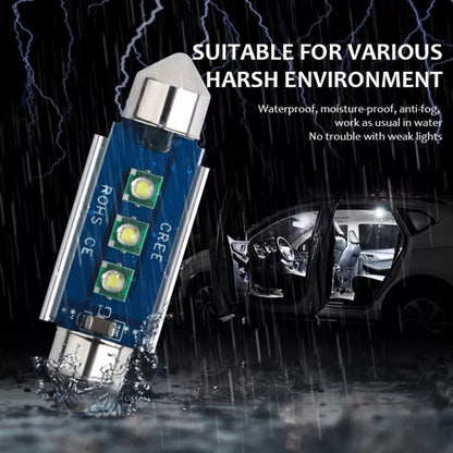 2pcs 36mm IC12V /  2.76W / 0.23A / 300LM 3LEDs SMD Car Reading Lamp Dome Light, 36mm