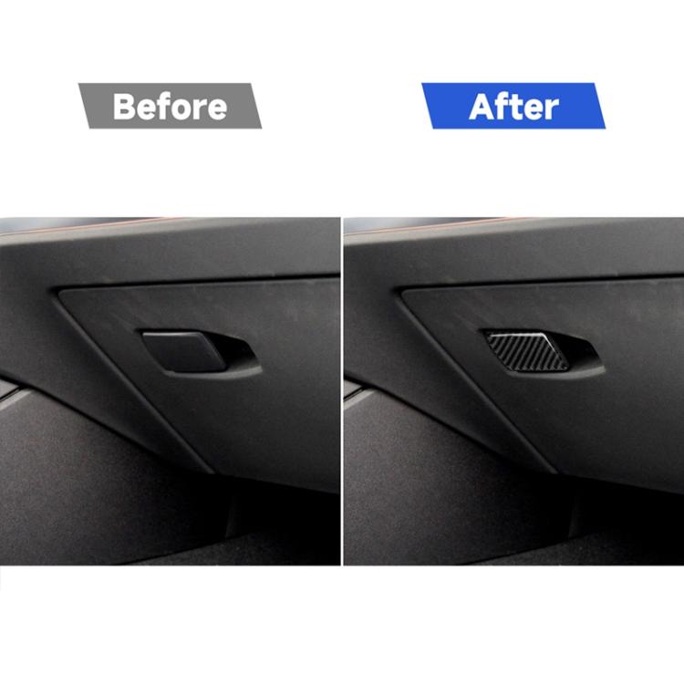 Car Carbon Fiber Storage Box Handle Decorative Sticker for BMW 3 Series G20/G28/325Li/330d/335 2019-2020, Left Drive, Storage Box Handle, Left Drive