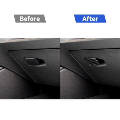 Car Carbon Fiber Storage Box Handle Decorative Sticker for BMW 3 Series G20/G28/325Li/330d/335 2019-2020, Left Drive, Storage Box Handle, Left Drive