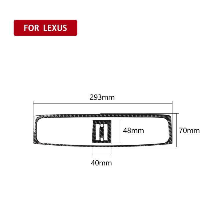 Car Carbon Fiber Middle Air Outlet Decorative Sticker for Lexus IS250 300 350C 2006-2012, Left and Right Drive Universal, Middle Air Outlet