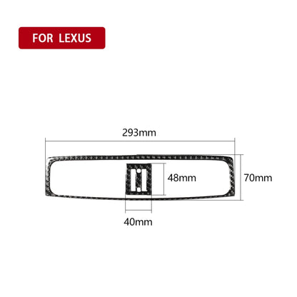 Car Carbon Fiber Middle Air Outlet Decorative Sticker for Lexus IS250 300 350C 2006-2012, Left and Right Drive Universal, Middle Air Outlet