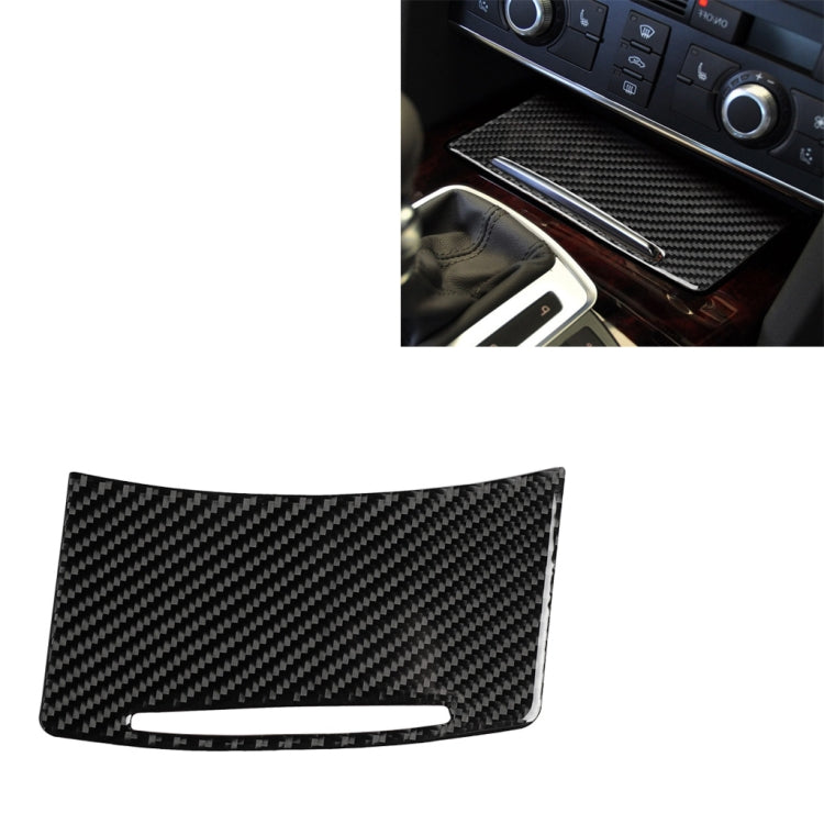 Car Carbon Fiber Storage Cover Decorative Sticker for Audi A6 2005-2011, Right Drive, Storage Cover, Right Drive