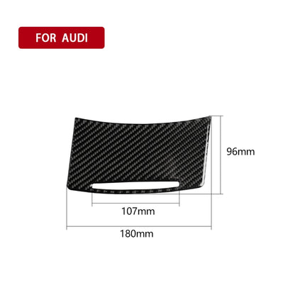 Car Carbon Fiber Storage Cover Decorative Sticker for Audi A6 2005-2011, Right Drive, Storage Cover, Right Drive