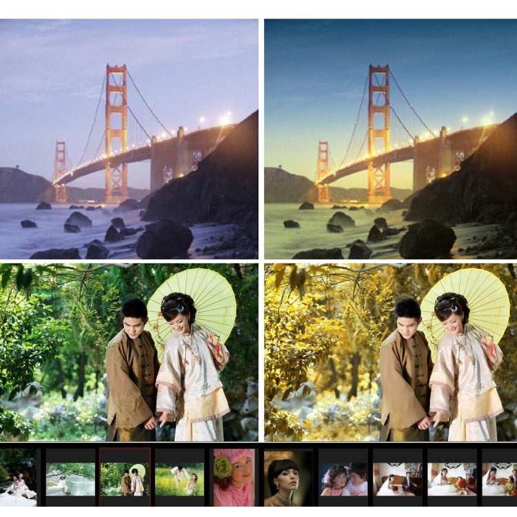 JUNESTAR 7 in 1 Proffesional 37mm Lens Filter(CPL + UV + ND4 + Red + Yellow + FLD / Purple) & Lens Protective Cap for GoPro HERO4 / 3+ / 3 Sport Action Camera, 7 in 1