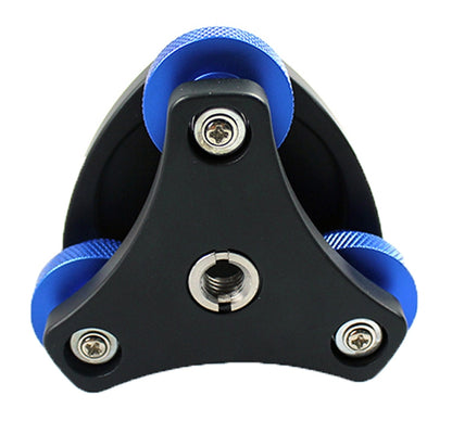 DLEV-3838 Precision Bubble Level Leveling Base Tripod Head Plate with 3/8 inch Screw & 3 Adjustment Dials for Tripod Mount, DLEV-3838