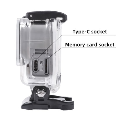 For GoPro HERO7 White /Silver Skeleton Housing Side Hollow Protective Case with Buckle Basic Mount & Screw, Side Hollow