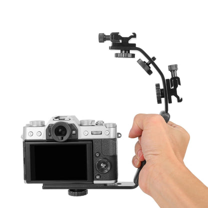L-Shaped Aluminum Flash Bracket Camera Holder, L-Shaped