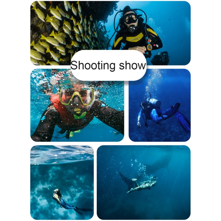 For GoPro HERO8 Black 45m Waterproof Housing Protective Case with Buckle Basic Mount & Screw & (Purple, Red, Pink) Filters & Floating Bobber Grip & Strap & Anti-Fog Inserts, Transparent HERO8 Case+Filters