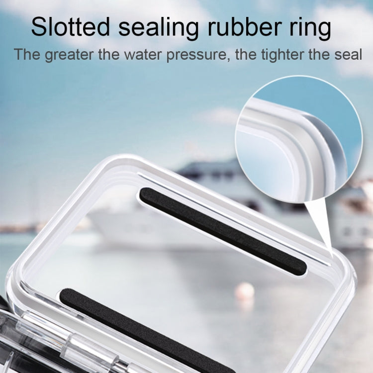 For GoPro HERO8 Black 45m Waterproof Housing Protective Case with Buckle Basic Mount & Screw & (Purple, Red, Pink) Filters & Floating Bobber Grip & Strap & Anti-Fog Inserts, Transparent HERO8 Case+Filters