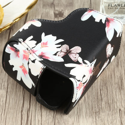 Flower Pattern PU Leather Camera Case for Sony A6000 / A6300 / A6400 / Nex 6