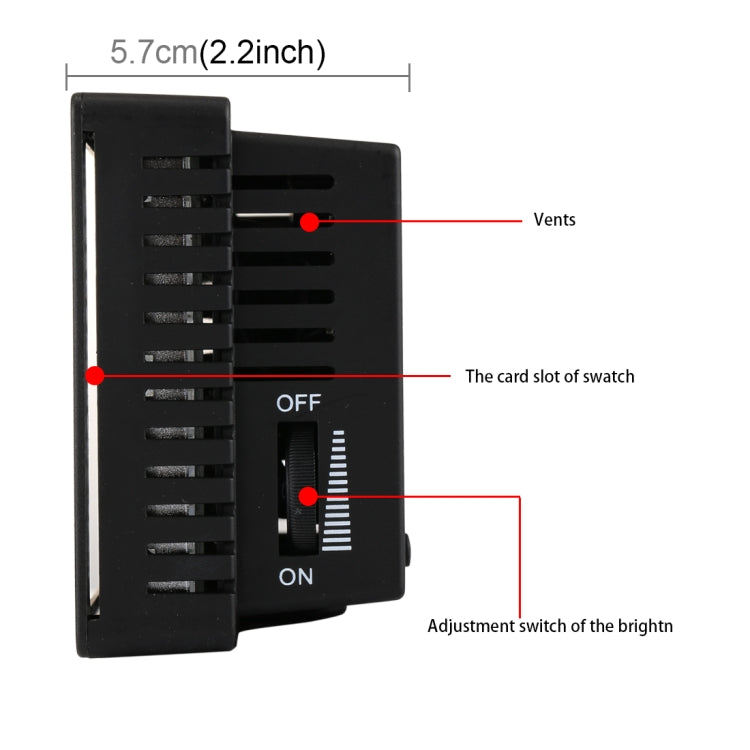 HD-160 White Light LED Video Light on-Camera Photography Lighting Fill Light for Canon, Nikon, DSLR Camera with 3 Filter Plates, HD-160