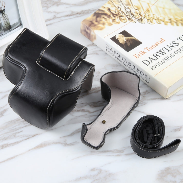 Estuche de cuero magnético de cuerpo completo para cámara Nikon Z50/Z30 con correa