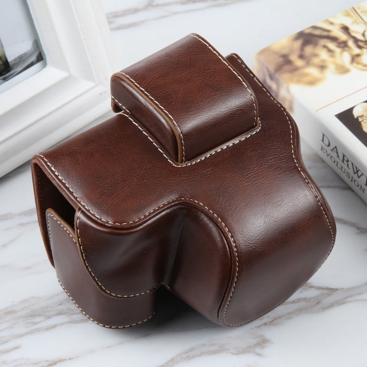 Estuche de cuero magnético de cuerpo completo para cámara Nikon Z50/Z30 con correa