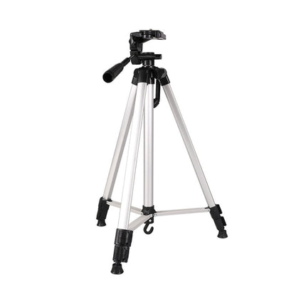 Live Broadcast Tripod 3-Section Folding Legs Aluminum Alloy Tripod Mount with U-Shape Three-Dimensional Tripod Head & Phone Clamp for DSLR & Digital Camera, Adjustable Height: 47.5-133cm, 330A