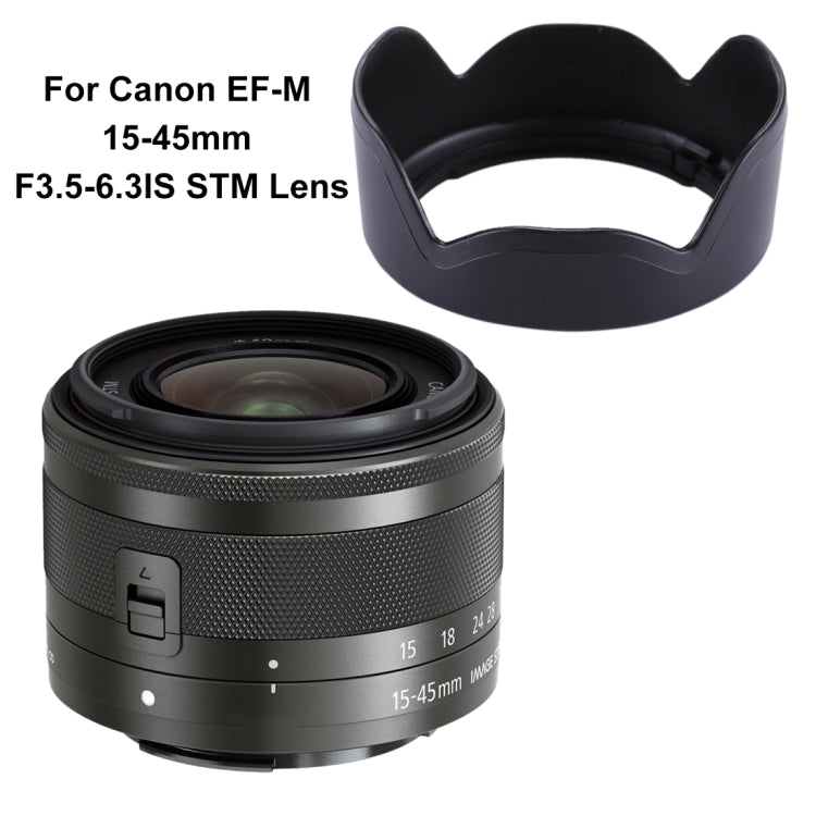 Para-sol EW-53 para objectiva Canon EF-M 15-45mm F3.5-6.3IS STM, EW-53