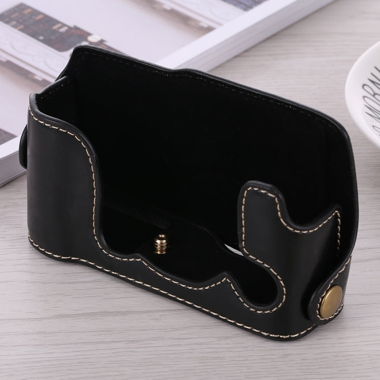 1/4 inch Thread PU Leather Camera Half Case Base for FUJIFILM X-A3 / X-A10, For FUJIFILM XA3