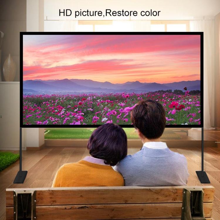 Cortina de proyección de poliéster plegable con soporte para exteriores, tamaño: 120 pulgadas (16:9), tamaño: 120 pulgadas