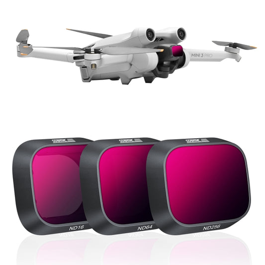 Filtro de lente STARTRC 3 en 1 ND16 ND64 ND256 para DJI Mini 3 Pro, 3 en 1 para DJI Mini 3 Pro