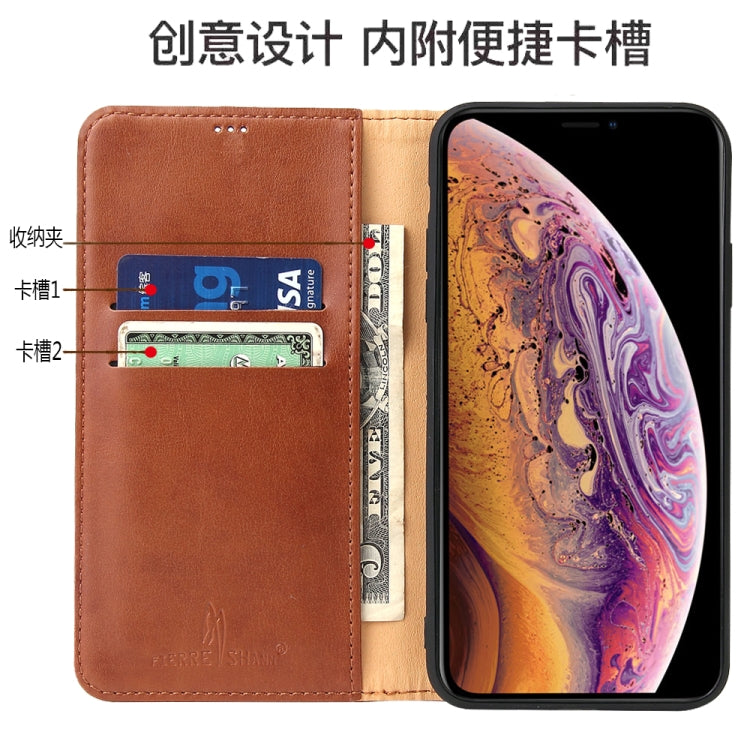 Fierre Shann PU Genuine Leather Texture Horizontal Flip Leather Case with Holder & Card Slots & Wallet, For iPhone 11, For iPhone 11 Pro, For iPhone 11 Pro Max