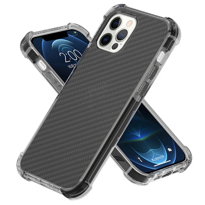 Carbon Fiber Acrylic Protective Case, For iPhone 12 mini, For iPhone 12 / 12 Pro, For iPhone 12 Pro Max
