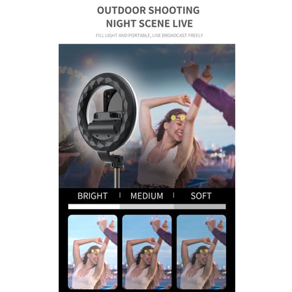 Q07 6 Inch Ring Light Portable Bluetooth Selfie Stick Tripod, Q07