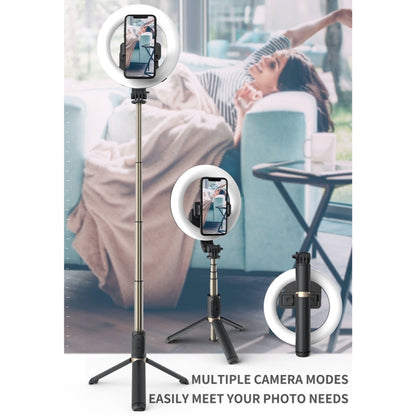 Q07 6 Inch Ring Light Portable Bluetooth Selfie Stick Tripod, Q07