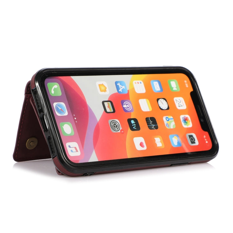 Three-fold Leather Phone Case with Card Slot & Wallet & Holder, For iPhone 11, For iPhone XR, For iPhone 8 Plus & 7 Plus, For iPhone SE 2022 / SE 2020 / 8 / 7