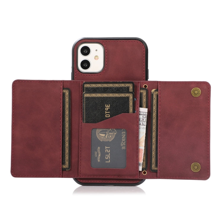 Three-fold Leather Phone Case with Card Slot & Wallet & Holder, For iPhone 11, For iPhone XR, For iPhone 8 Plus & 7 Plus, For iPhone SE 2022 / SE 2020 / 8 / 7