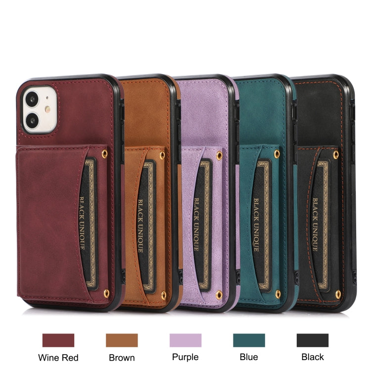 Three-fold Leather Phone Case with Card Slot & Wallet & Holder, For iPhone 11, For iPhone XR, For iPhone 8 Plus & 7 Plus, For iPhone SE 2022 / SE 2020 / 8 / 7