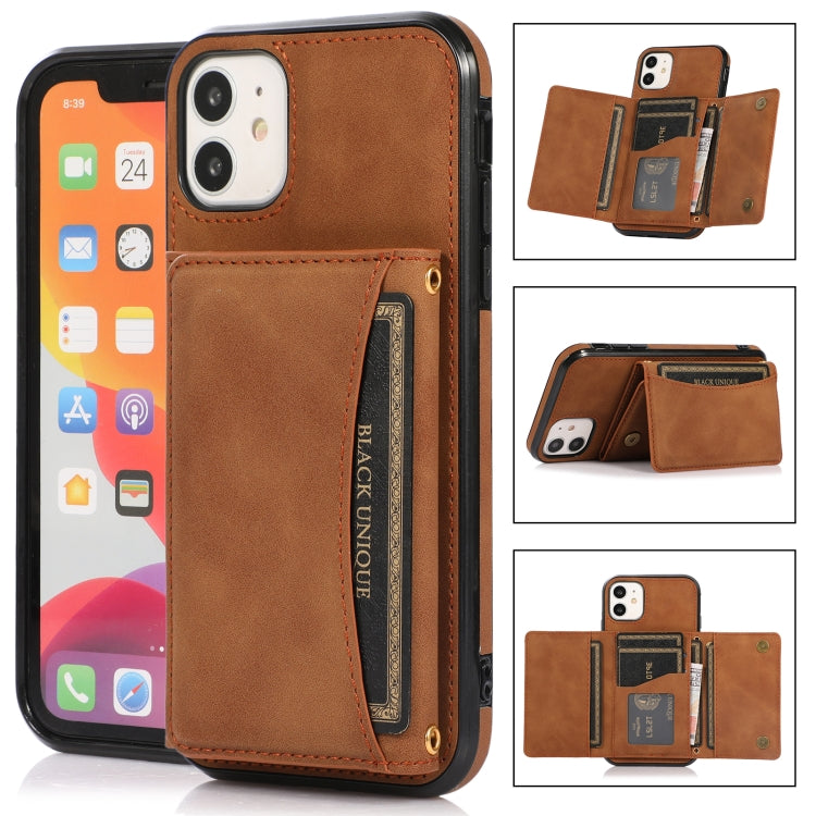 Three-fold Leather Phone Case with Card Slot & Wallet & Holder, For iPhone 11, For iPhone XR, For iPhone 8 Plus & 7 Plus, For iPhone SE 2022 / SE 2020 / 8 / 7