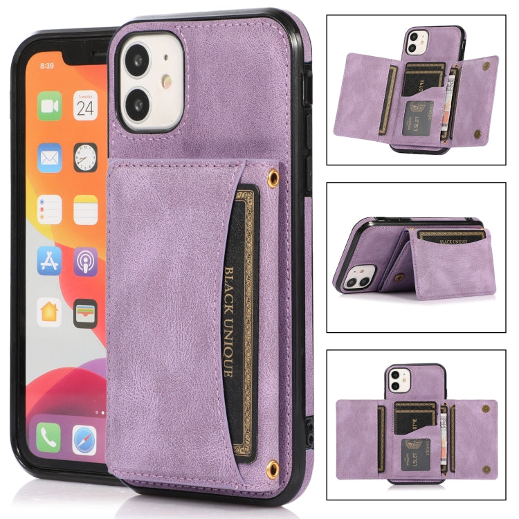 Three-fold Leather Phone Case with Card Slot & Wallet & Holder, For iPhone 11, For iPhone XR, For iPhone 8 Plus & 7 Plus, For iPhone SE 2022 / SE 2020 / 8 / 7