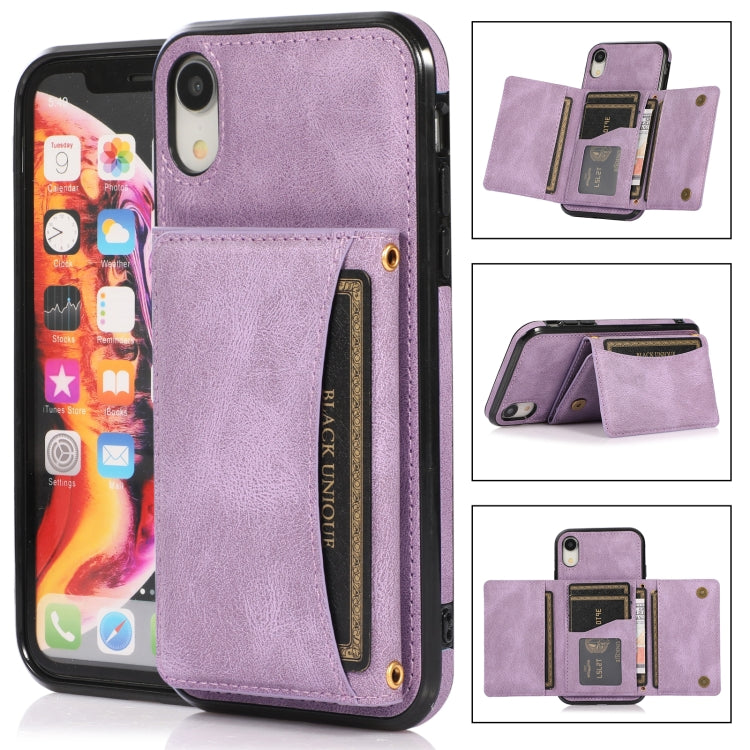 Three-fold Leather Phone Case with Card Slot & Wallet & Holder, For iPhone 11, For iPhone XR, For iPhone 8 Plus & 7 Plus, For iPhone SE 2022 / SE 2020 / 8 / 7