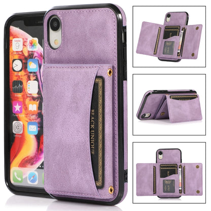 Three-fold Leather Phone Case with Card Slot & Wallet & Holder, For iPhone 11, For iPhone XR, For iPhone 8 Plus & 7 Plus, For iPhone SE 2022 / SE 2020 / 8 / 7