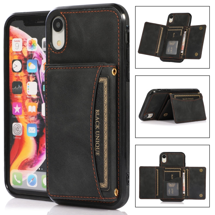 Three-fold Leather Phone Case with Card Slot & Wallet & Holder, For iPhone 11, For iPhone XR, For iPhone 8 Plus & 7 Plus, For iPhone SE 2022 / SE 2020 / 8 / 7