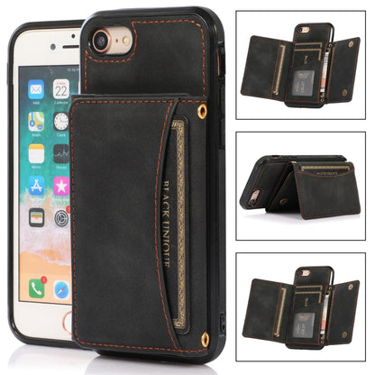 Three-fold Leather Phone Case with Card Slot & Wallet & Holder, For iPhone 11, For iPhone XR, For iPhone 8 Plus & 7 Plus, For iPhone SE 2022 / SE 2020 / 8 / 7