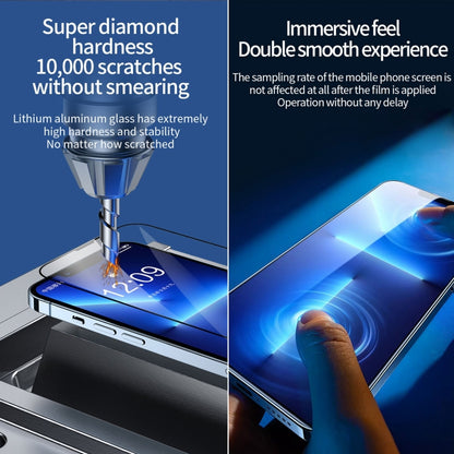 For iPhone 17e / 16e / 13 / 13 Pro 25pcs Fast Attach Dust-proof Anti-static Tempered Glass Film, For iPhone 13 mini (25PCS), For iPhone 17e / 16e / 13 / 13 Pro (25PCS), For iPhone 13 Pro Max (25PCS), For iPhone 12 mini(25PCS)                           ...