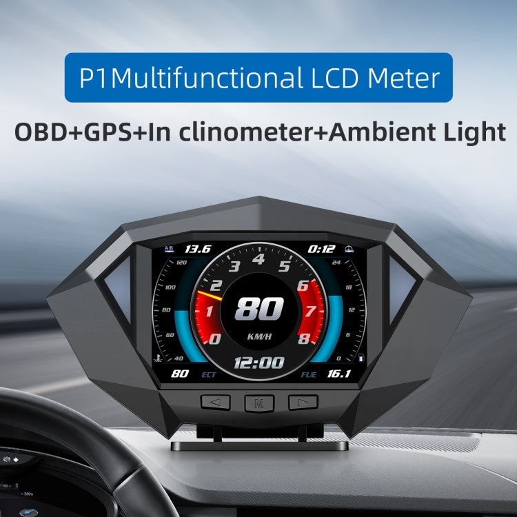 P1 3.5 inch Car OBD2 GPS HUD Head Up System Smart Digital Speedometer Meter Display, P1