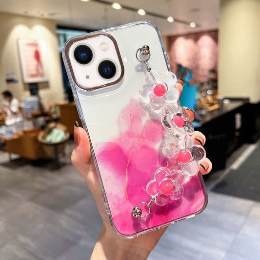 Gold Halo Marble Pattern Case with Flower Bracelet, For iPhone 14, For iPhone 14 Plus, For iPhone 14 Pro, For iPhone 14 Pro Max, For iPhone 13, For iPhone 13 Pro, For iPhone 13 Pro Max, For iPhone 12, For iPhone 12 Pro, For iPhone 12 Pro Max           ...