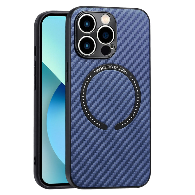 Carbon Fiber Texture MagSafe Magnetic Phone Case, For iPhone 11 Pro, For iPhone 11 Pro Max, For iPhone 11