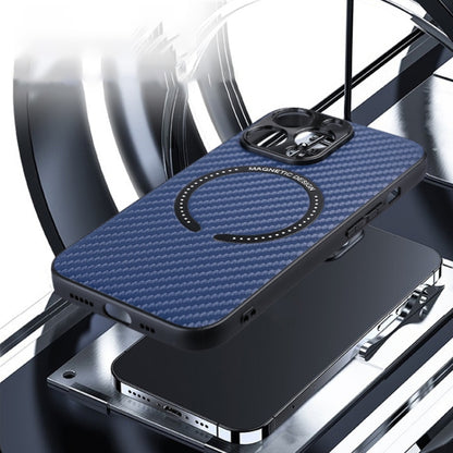 Carbon Fiber Texture MagSafe Magnetic Phone Case, For iPhone 11 Pro, For iPhone 11 Pro Max, For iPhone 11