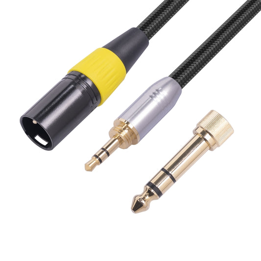 SB423K108-03 6.35mm + 3.5mm Male to XLR 3pin Male Audio Cable, Length: 30cm, 6.35mm+3.5mm to XLR