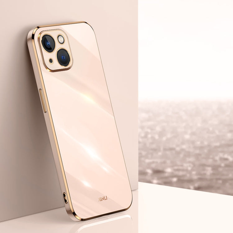 XINLI Straight Edge 6D Electroplate TPU Phone Case, For iPhone 14, For iPhone 14 Plus, For iPhone 14 Pro, For iPhone 14 Pro Max, For iPhone 13, For iPhone 13 mini