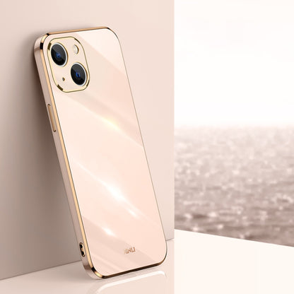 XINLI Straight Edge 6D Electroplate TPU Phone Case, For iPhone 14, For iPhone 14 Plus, For iPhone 14 Pro, For iPhone 14 Pro Max, For iPhone 13, For iPhone 13 mini