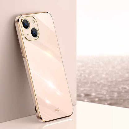 XINLI Straight Edge 6D Electroplate TPU Phone Case, For iPhone 14, For iPhone 14 Plus, For iPhone 14 Pro, For iPhone 14 Pro Max, For iPhone 13, For iPhone 13 mini