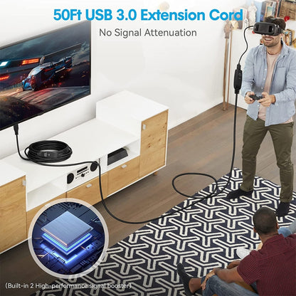 USB 3.0 Male to Female Data Sync Super Speed Extension Cable, Length:5m, 5m