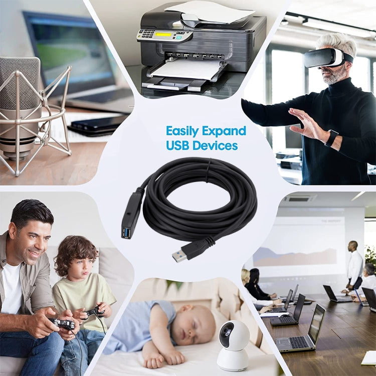 USB 3.0 Male to Female Data Sync Super Speed Extension Cable, Length:30m, 30m